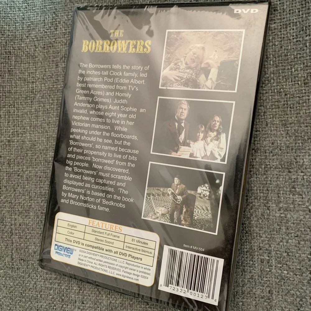 NEW Collectors The Borrowers Classic Movie dvd Original Case Unopened Old Media - Picture 3 of 3